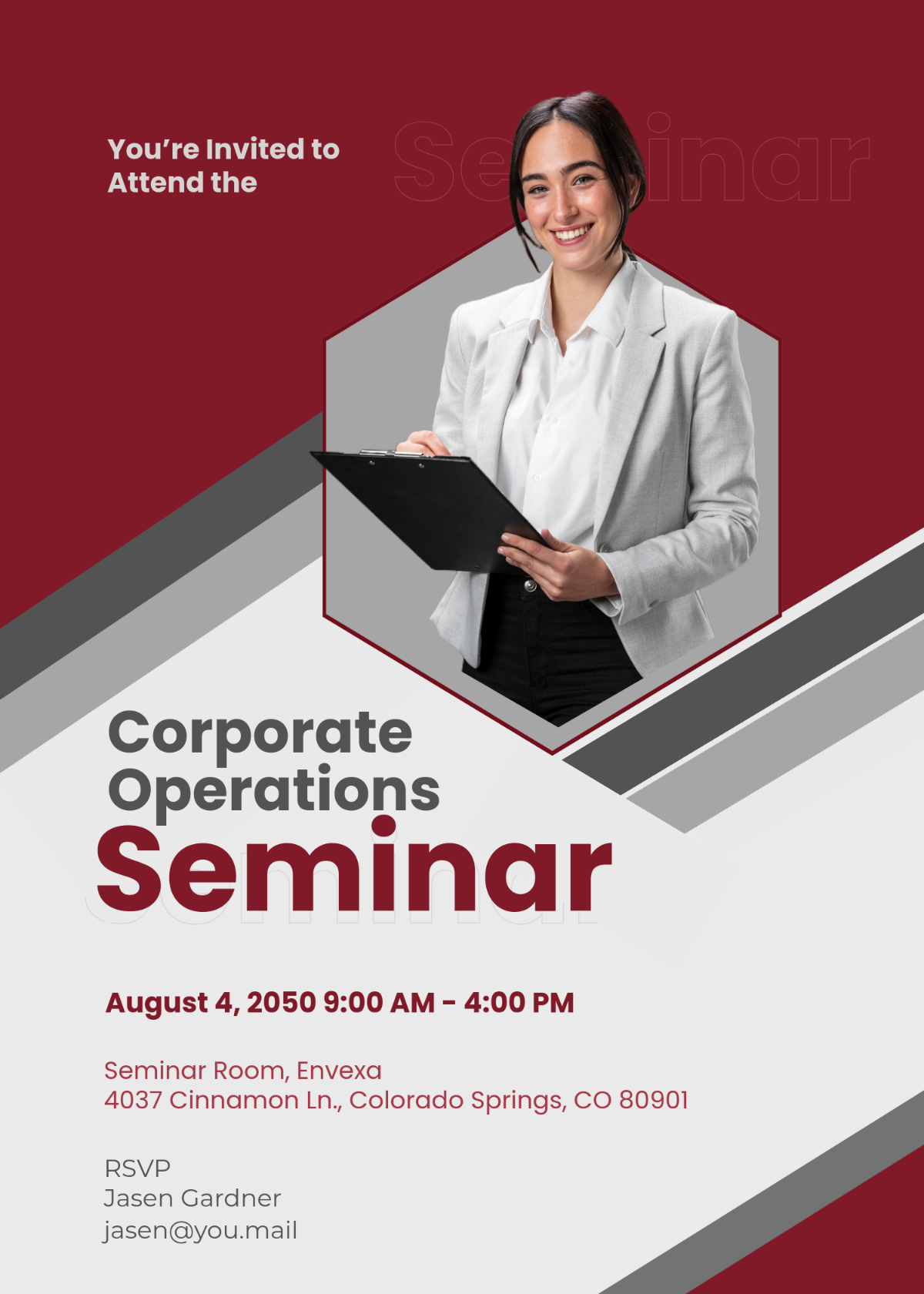 Free Corporate Invitation Email Template To Edit Online