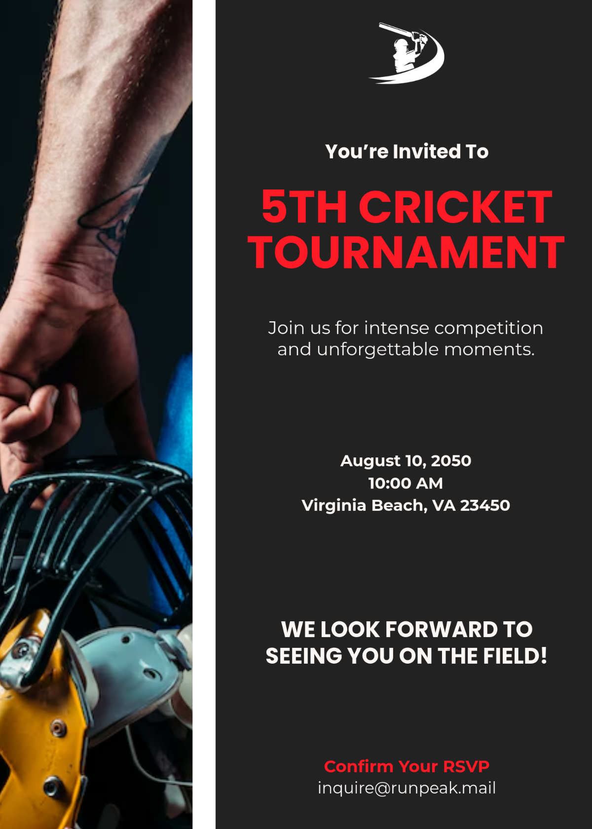 Free Cricket Invitation Template To Edit Online