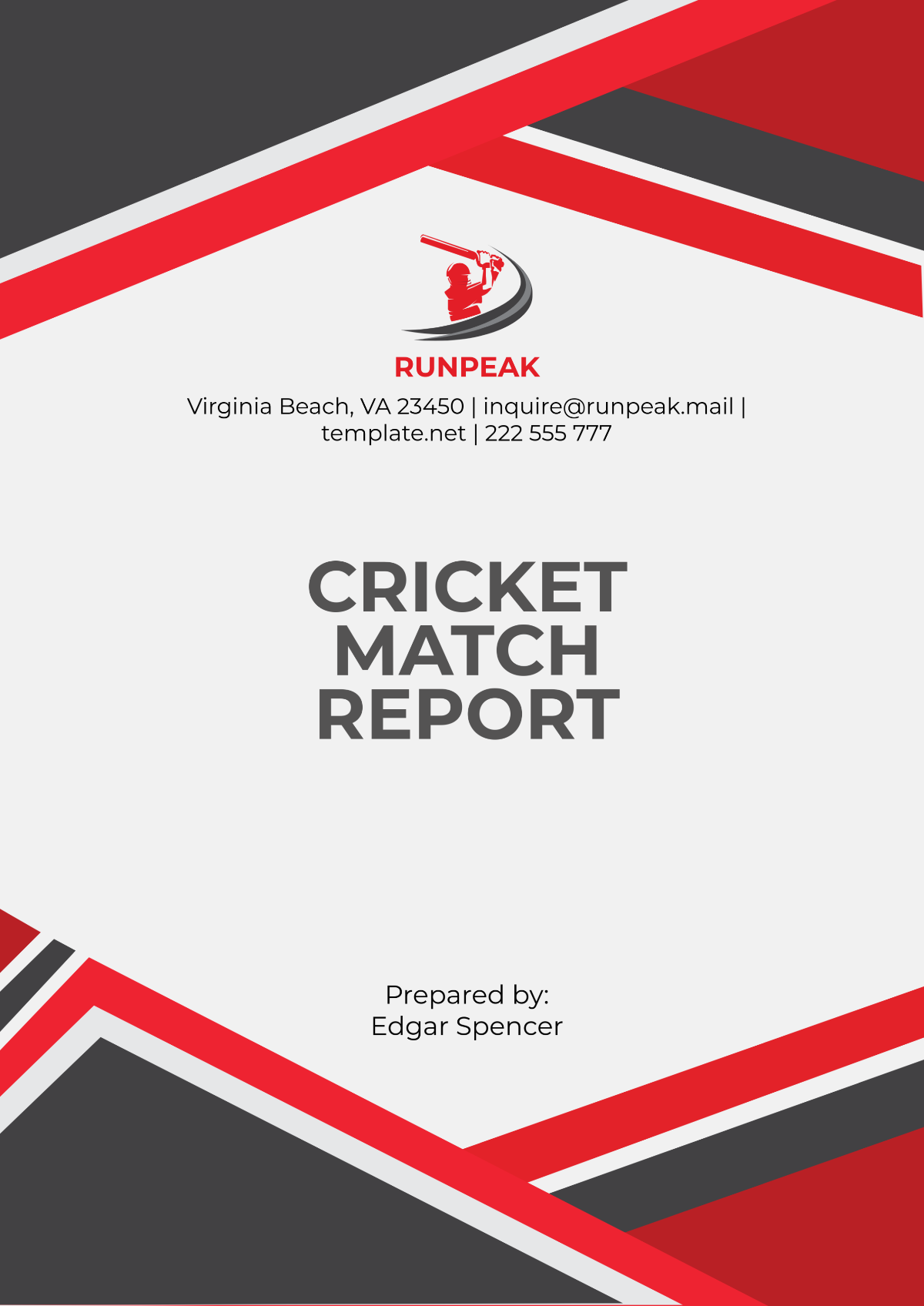 Free Cricket Templates To Edit Online
