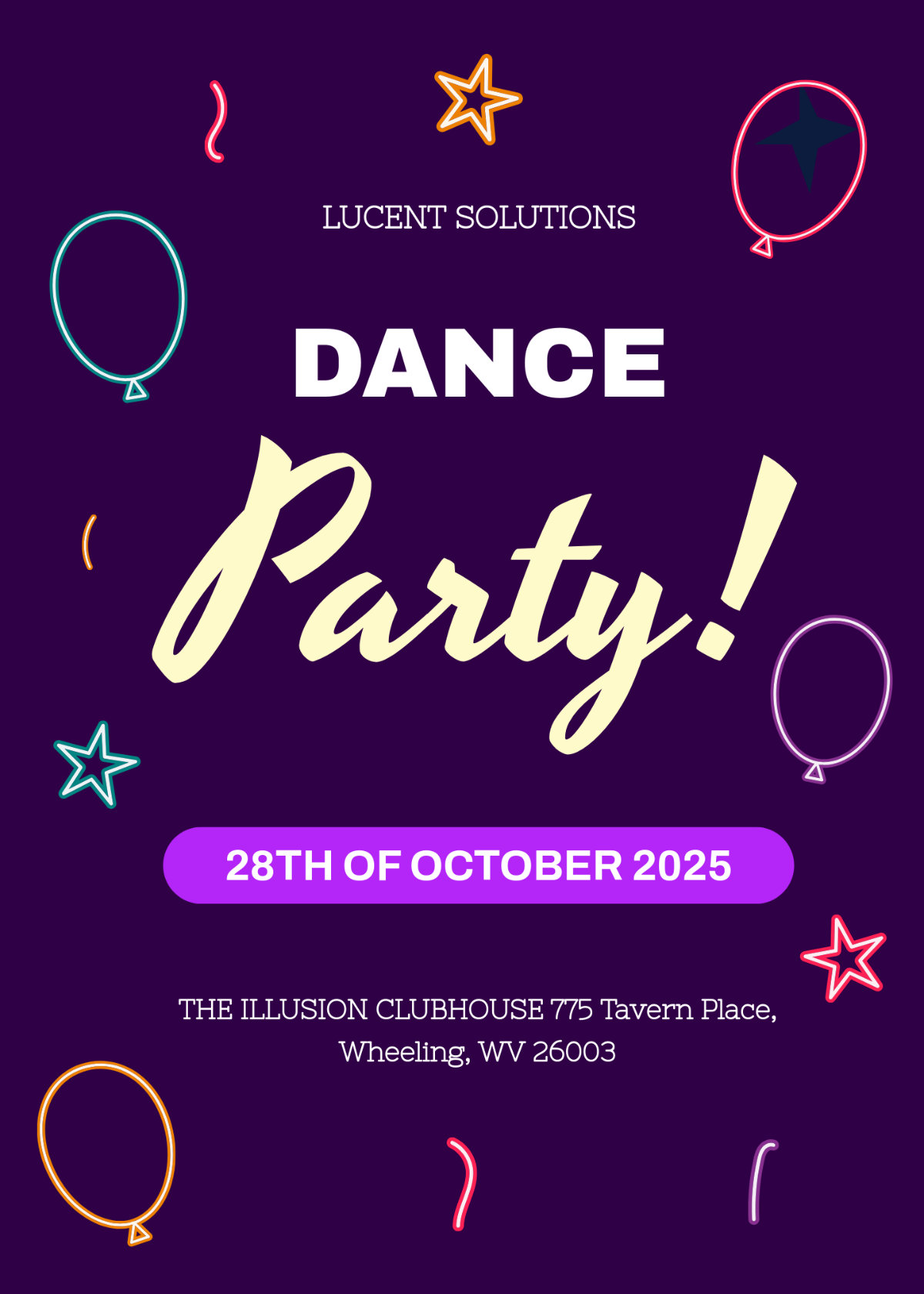 Free Dance Party Invitation Template To Edit Online