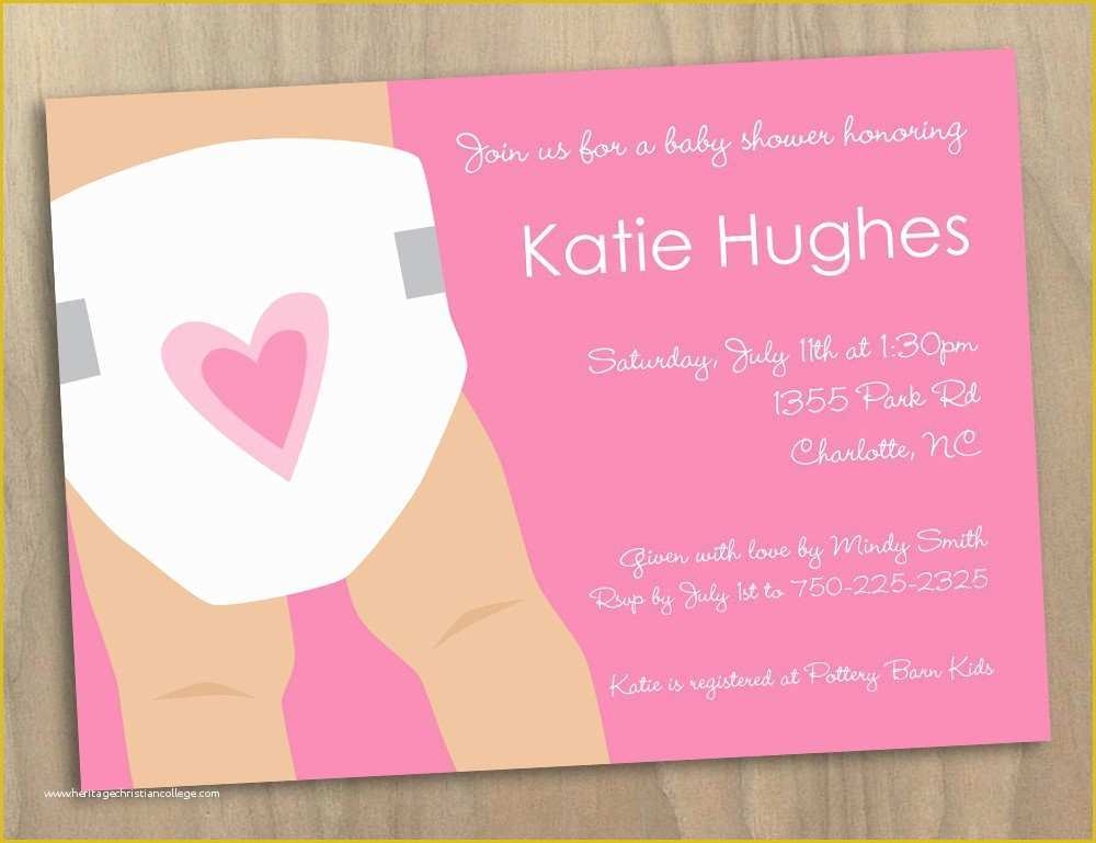 Free Diaper Shower Invitations Templates Of Diaper Party Invitations