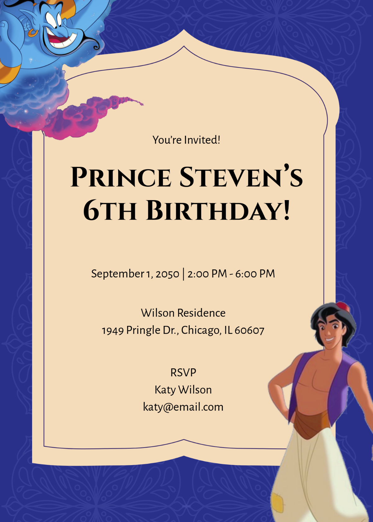 disney castle invitation template