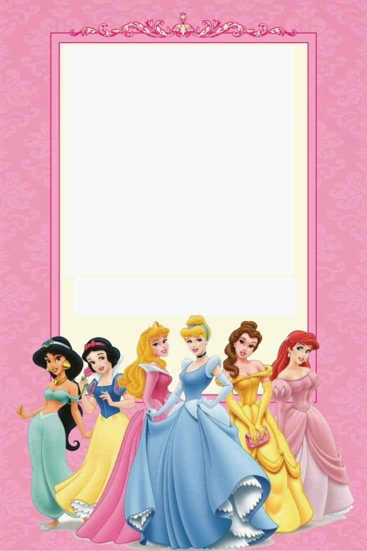disney princess birthday invitation template