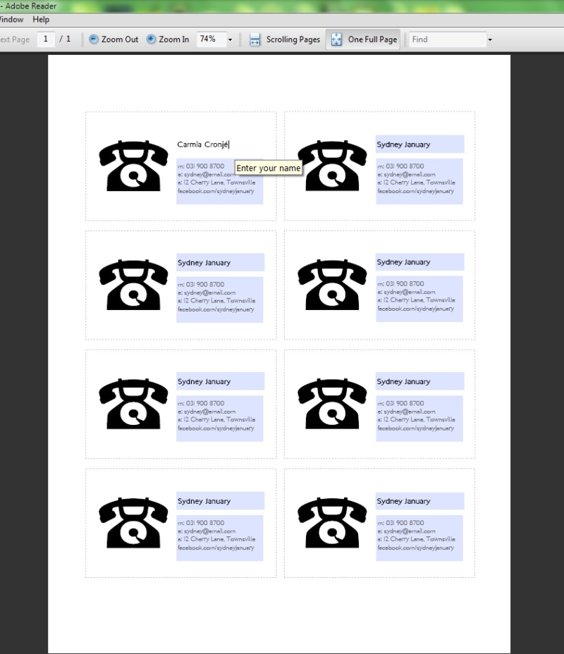 printable diy business cards