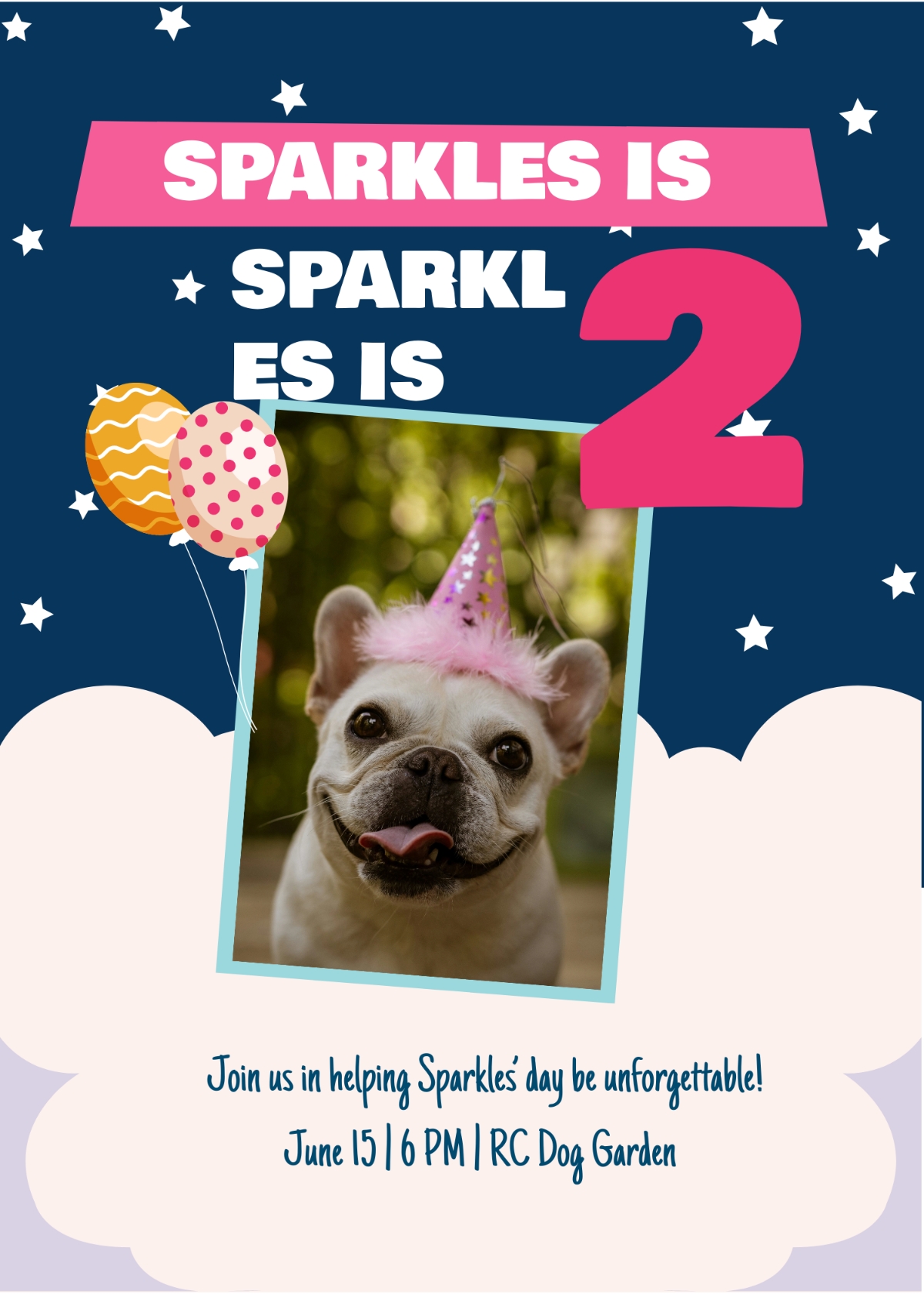 Free Dog Birthday Invitation Template Edit Online Download 