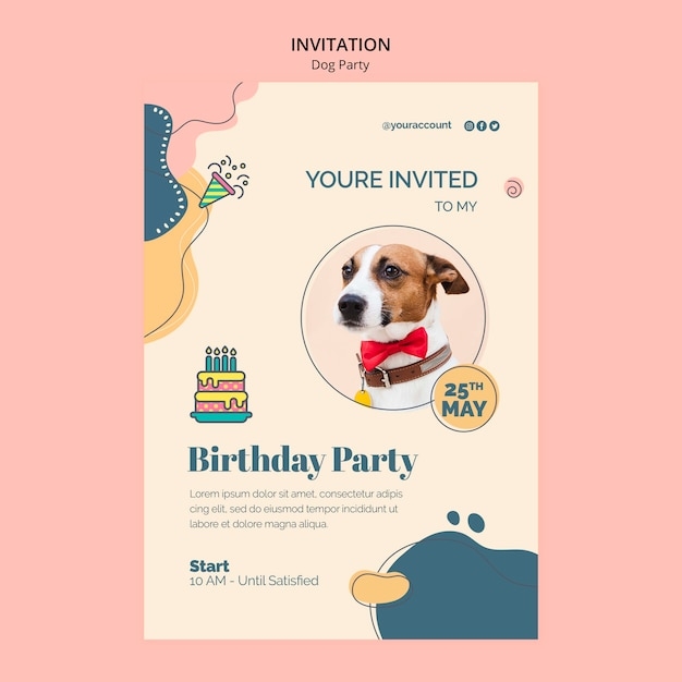 dog birthday invitation templates
