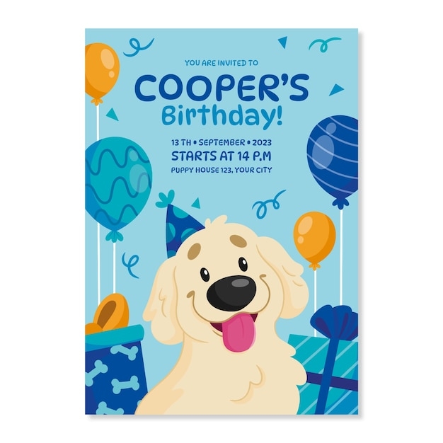 Free Dog Birthday Invitation Templates FREE Printables