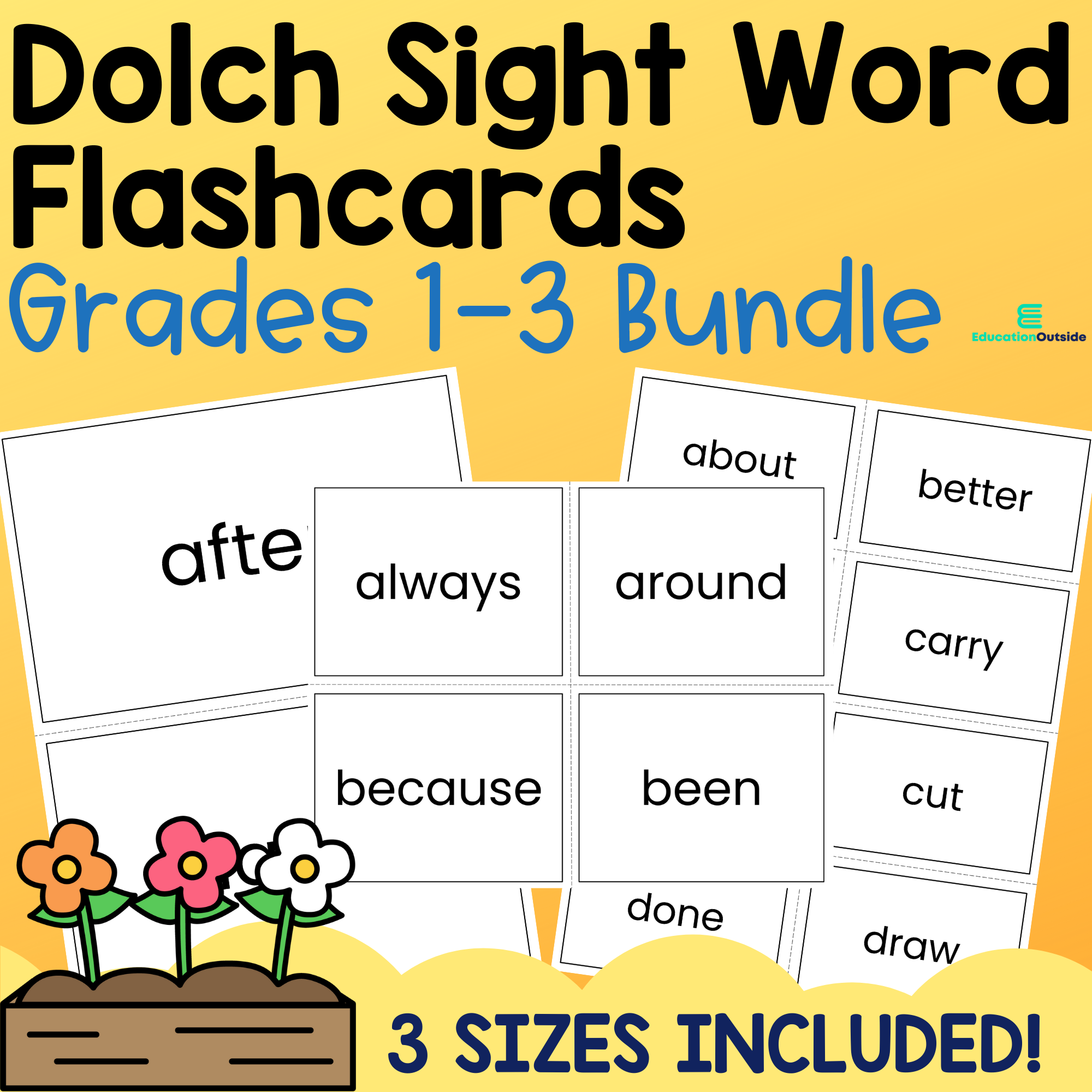 Free Dolch Sight Word Printable Flash Cards