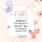 Free Download Magical Fairy Birthday Invitation Templates
