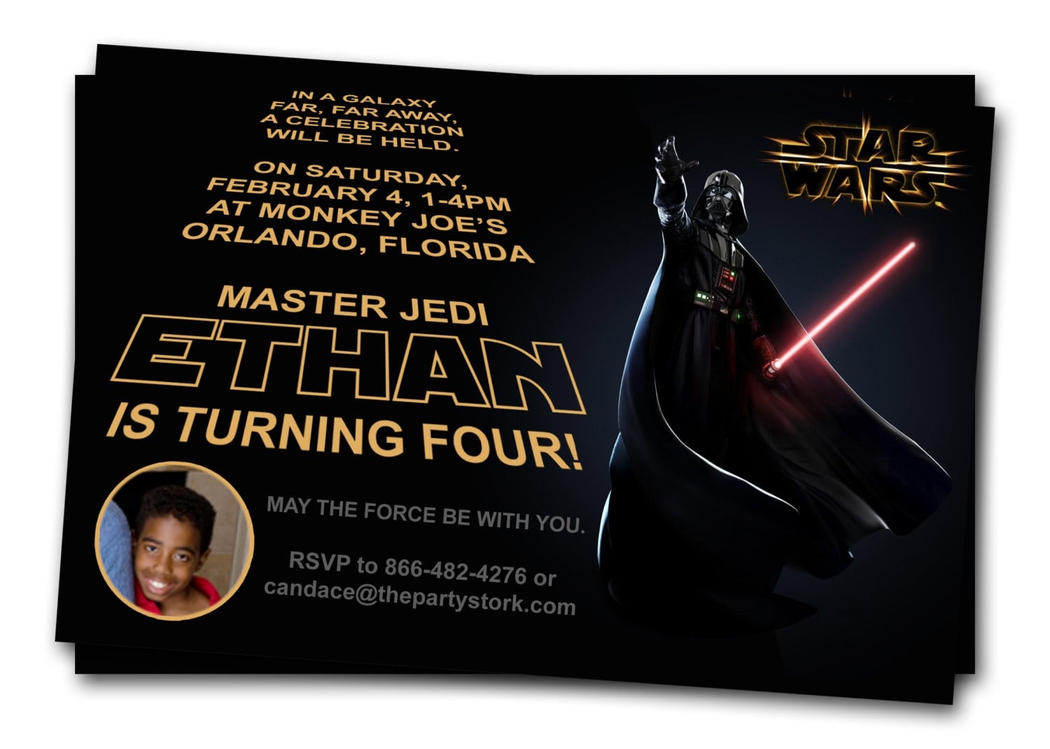Free Downloadable Star Wars Birthday Invitation