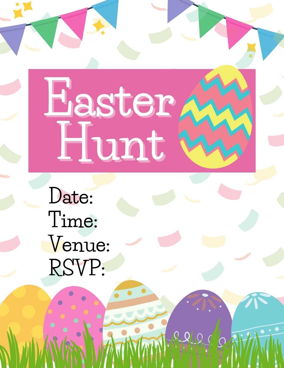 Free Easter Party Invitation Templates Free Kids Printables