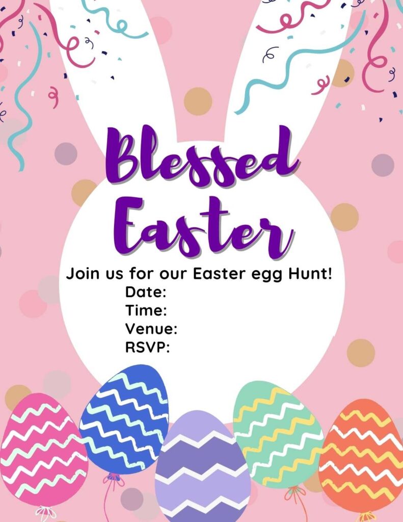 Free Easter Party Invitation Templates Free Kids Printables