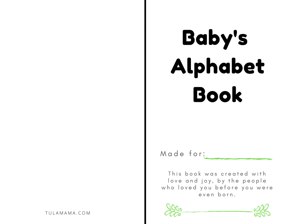 Free Easy Downloadable ABC Book Template For Your Baby Shower 