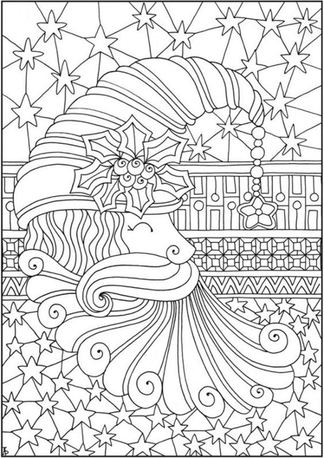 free coloring pages for adults christmas