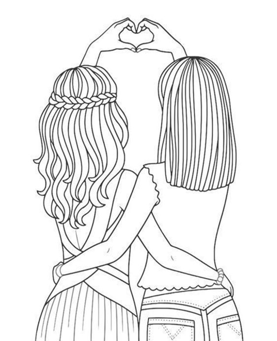 Free Easy To Print Best Friend Coloring Pages Tulamama