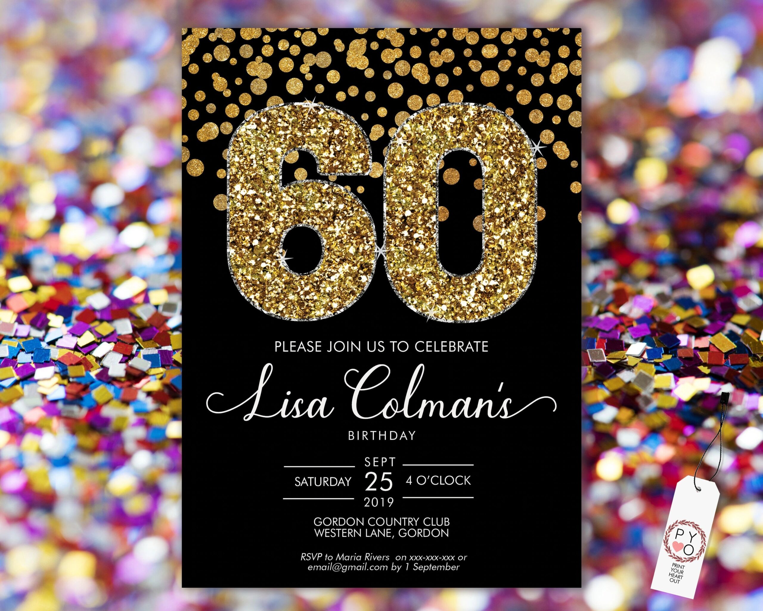 Free Editable 60Th Birthday Invitation Templates Printable Word Searches