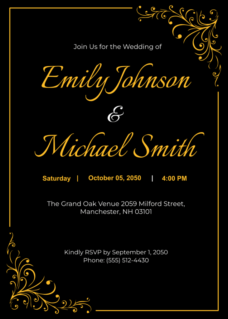 Free Editable Invitation Card Template To Edit Online