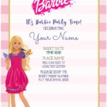 Free Editable PDF Adorable Barbie Big City Dream Themed Birthday