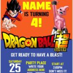 Free Editable PDF Dragon Ball Z 2 Adventure Birthday Invitation