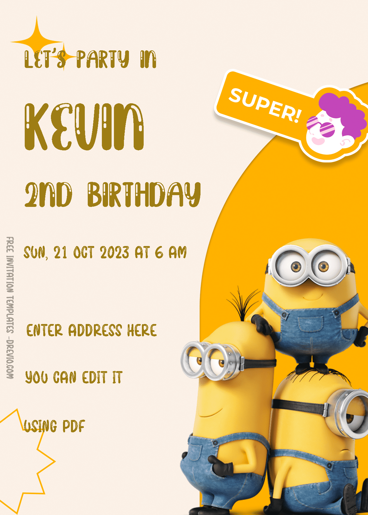 Free Editable Pdf Minions Birthday Invitation Templates Artofit