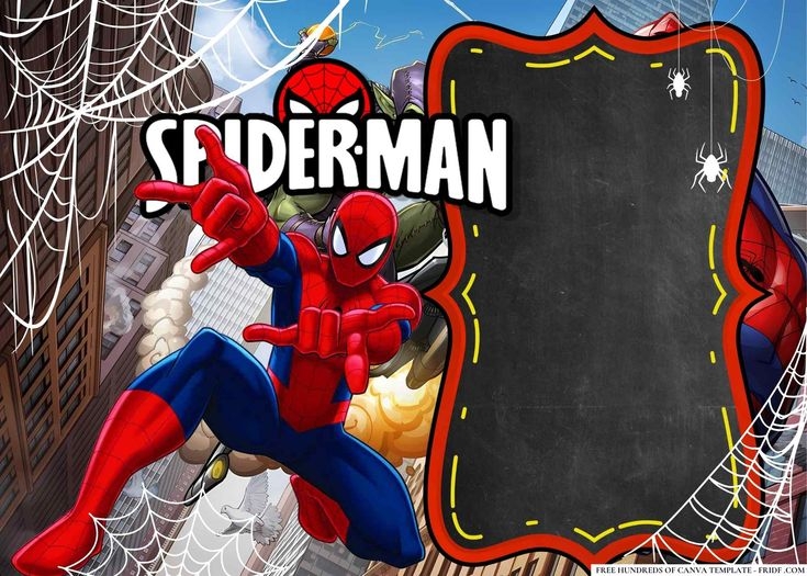 FREE Editable Spiderman Birthday Invitations Spiderman Birthday 