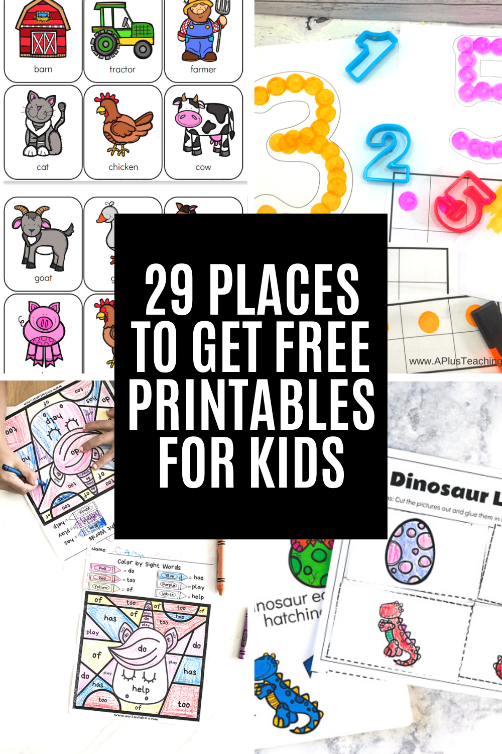 educational activities for kids printable free