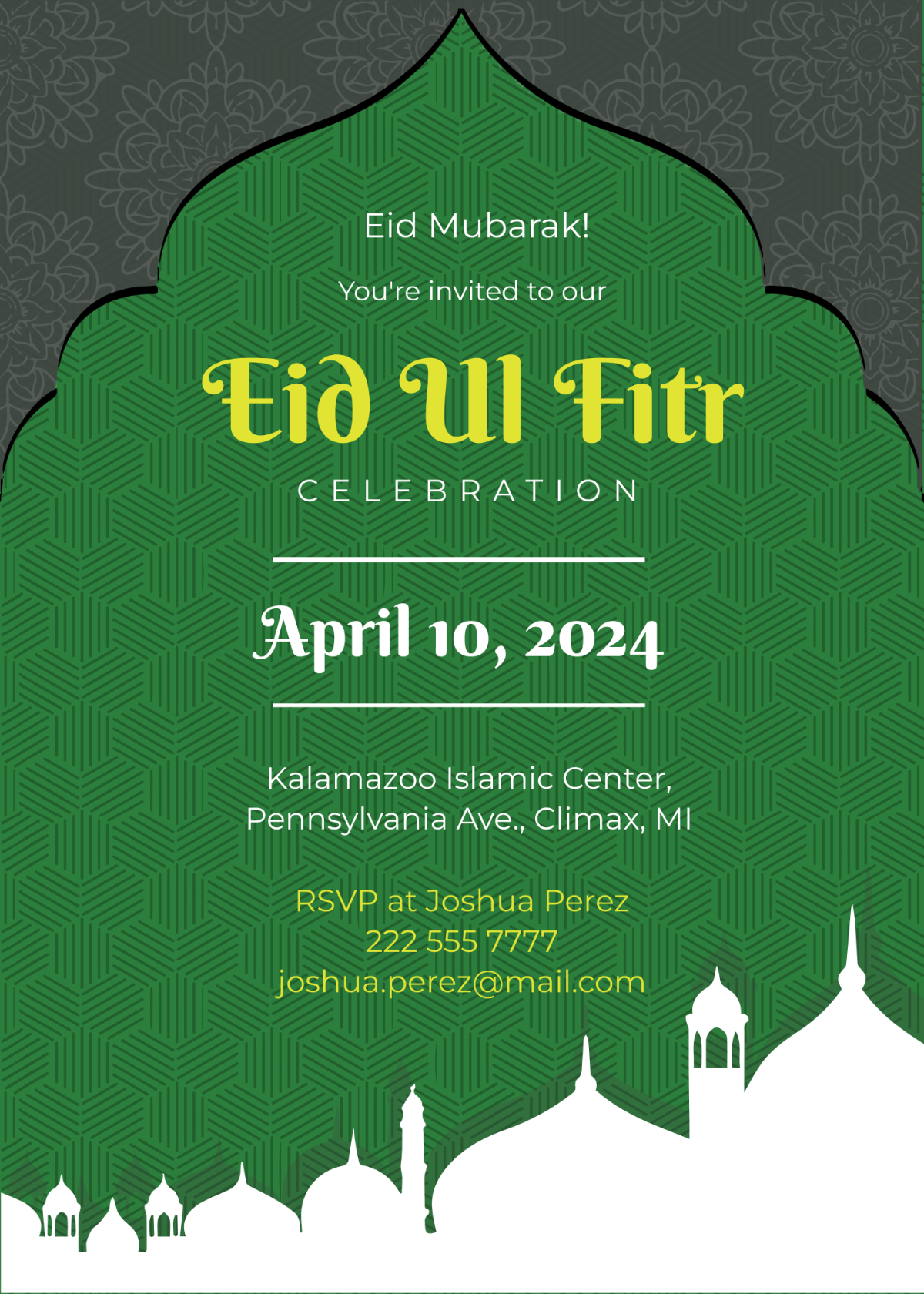Free Eid Invitation Templates Editable And Printable