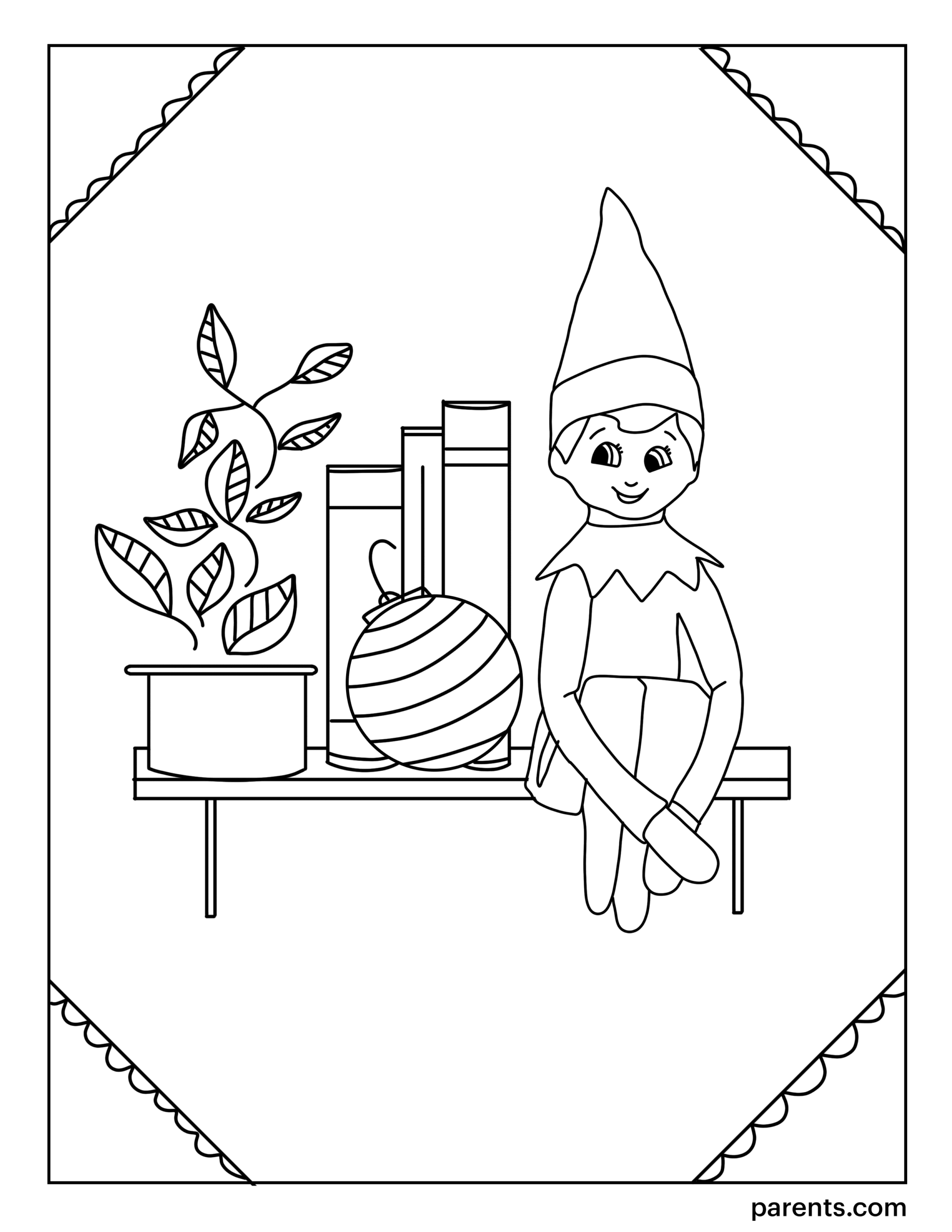 Free Elf On The Shelf Printable Coloring Pages Printable Form 