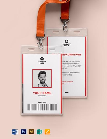 printable emergency id card template