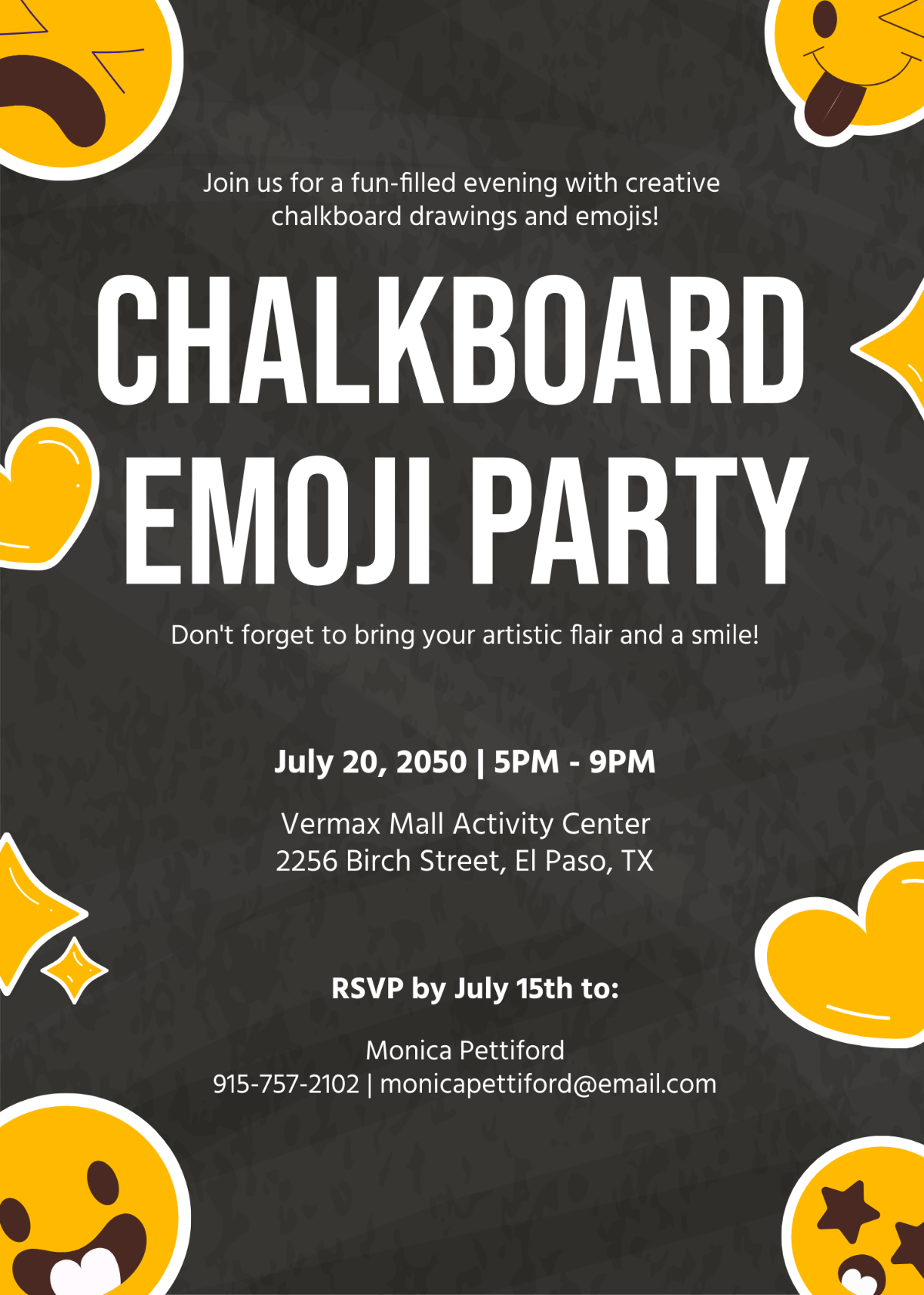 emoji template invitation