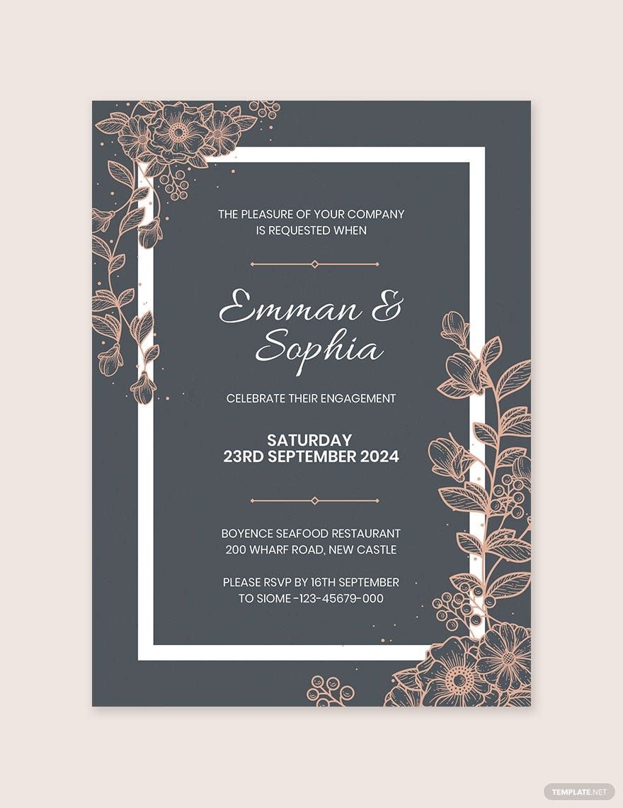 engagement invitation template editable