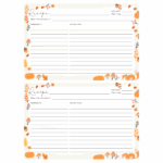 Free Fall Recipe Cards Editable In Adobe Reader