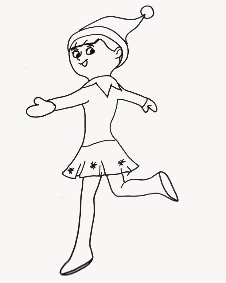 free elf on the shelf coloring pages