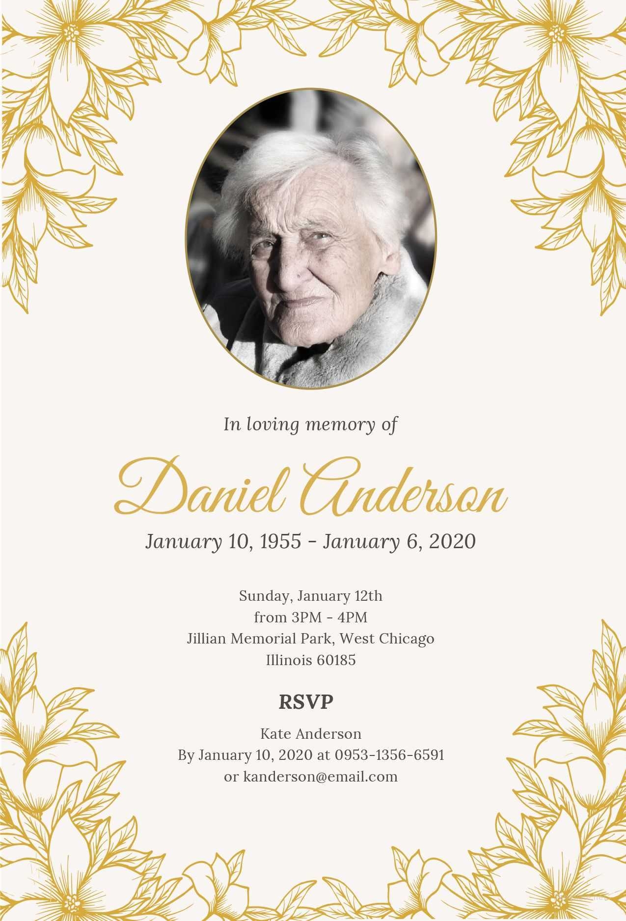 death anniversary invitation templates