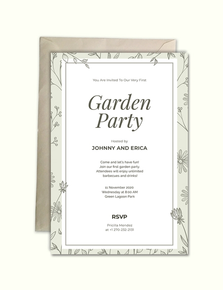 FREE Garden Party Invitation Template Download 508 Invitations In PSD 