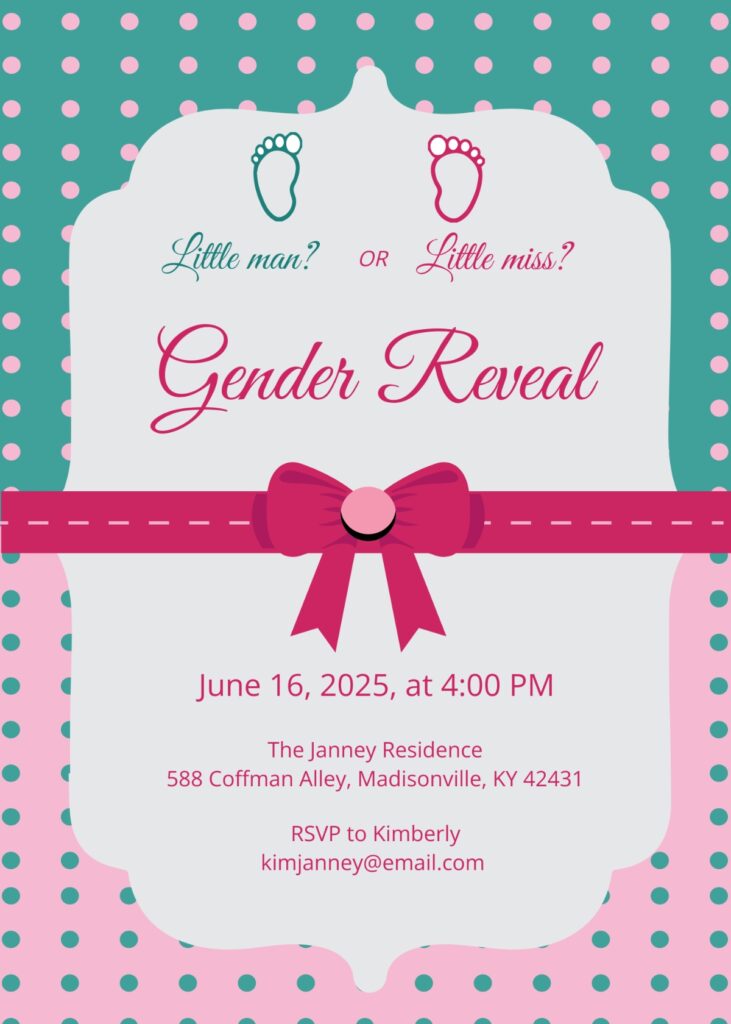 FREE Gender Reveal Invitation Templates Examples Edit Online