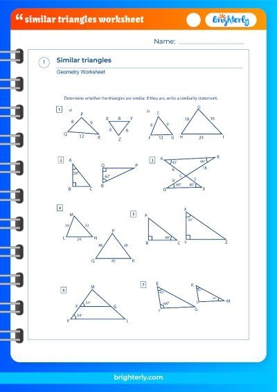 Free Geometry Similar Triangles Worksheet Answers Download Free 