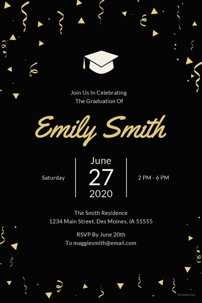 Free Graduation Invitation Template In Microsoft Word Microsoft