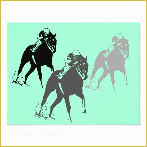 Free Horse Invitation Template Of Racing Horses Race Kentucky Derby 
