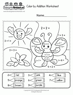 coloring worksheets kindergarten