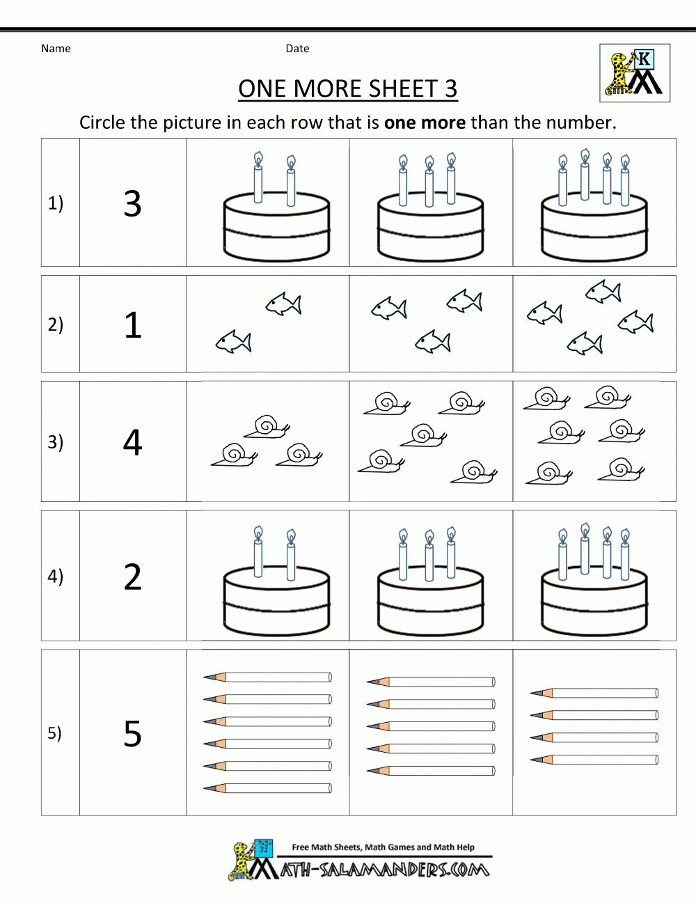 worksheets kindergarten