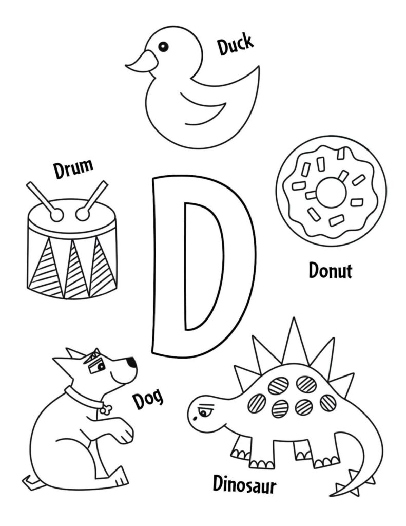 FREE Letter D Worksheets For Preschool