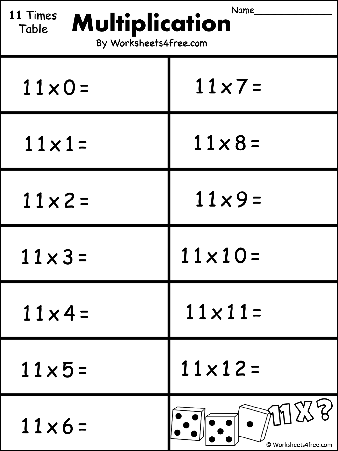 3s multiplication worksheets