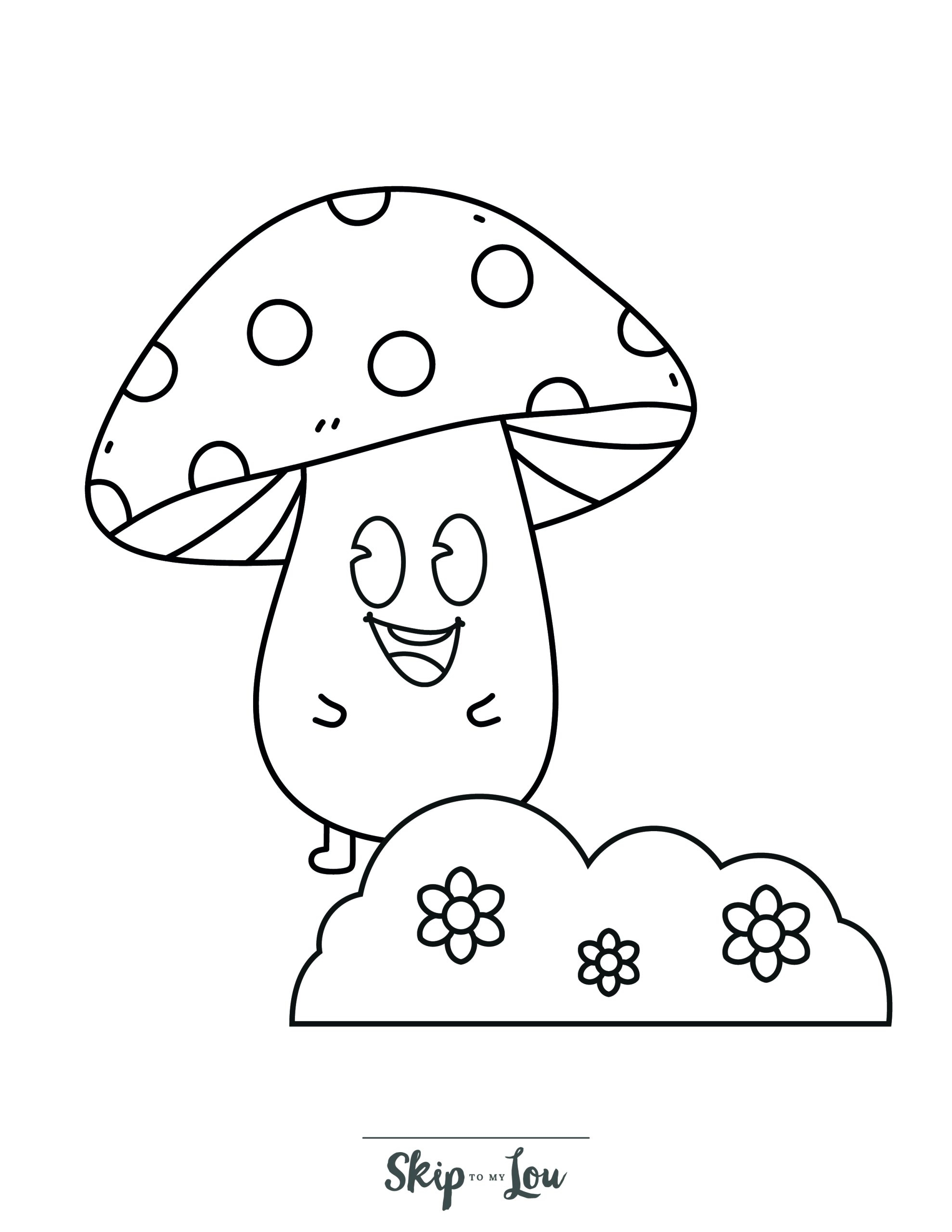 free mushroom coloring pages