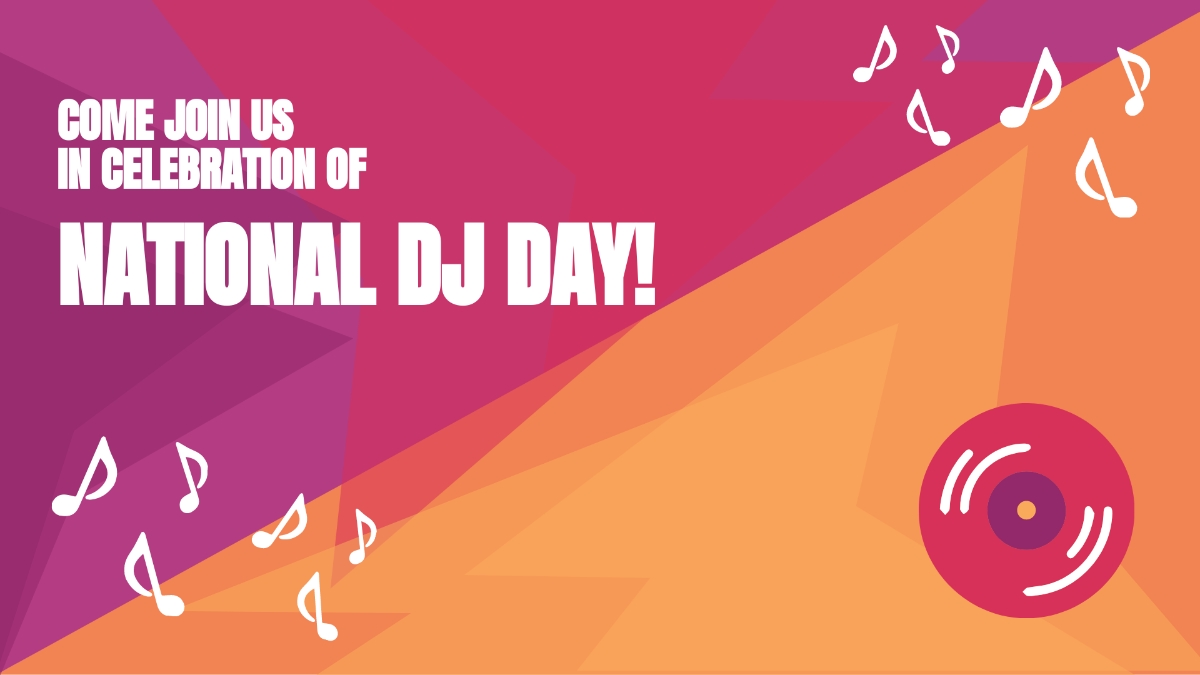 Free National DJ Day Invitation Background Template To Edit Online