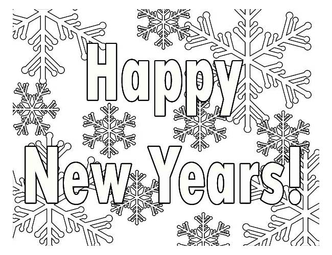 Free New Years Coloring Pages Printable ColoringMe