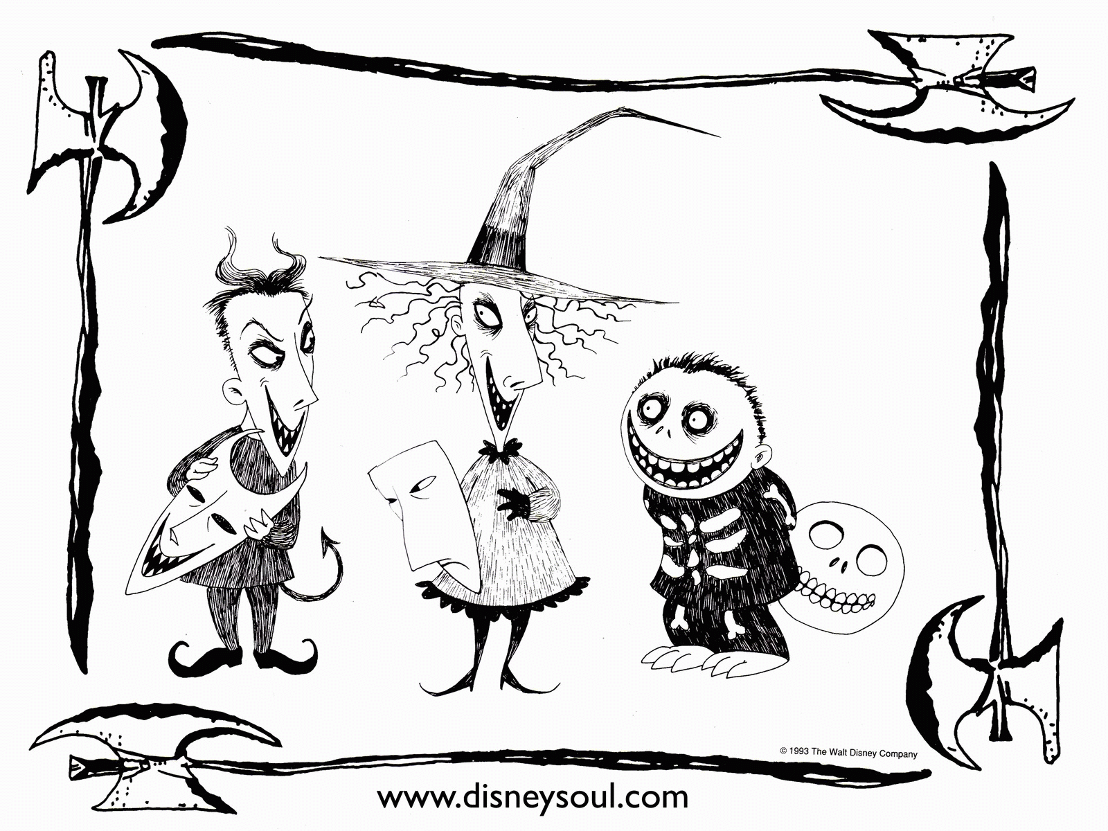 Free Nightmare Before Christmas Coloring Pages Printable Coloring Home