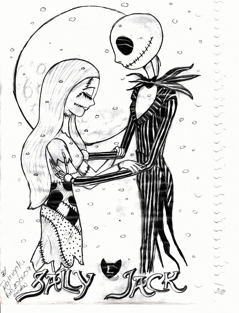 Free Nightmare Before Christmas Coloring Pages Printable Coloring Home
