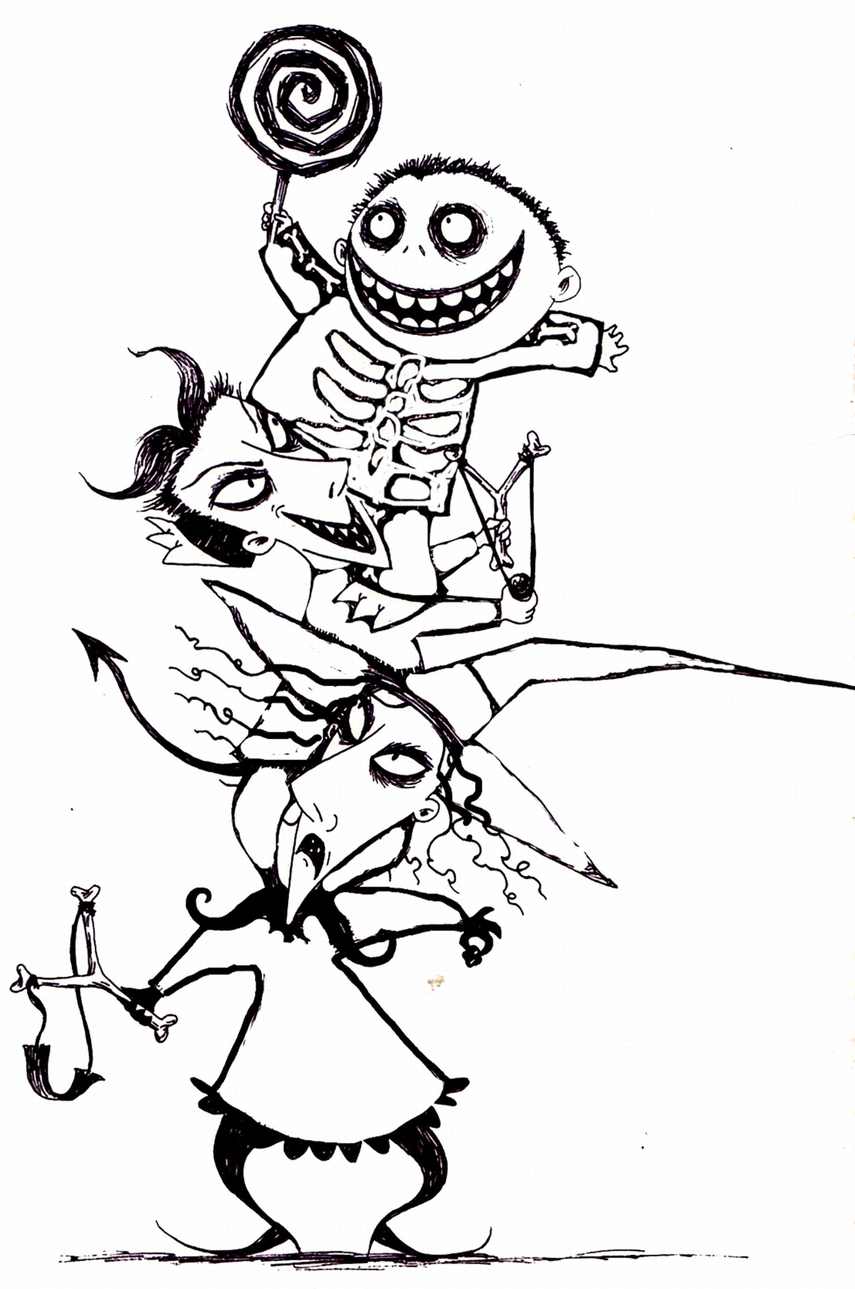 Free Nightmare Before Christmas Coloring Pages Printable Coloring Home