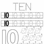 FREE Number 10 Worksheets For Preschool The Hollydog Blog